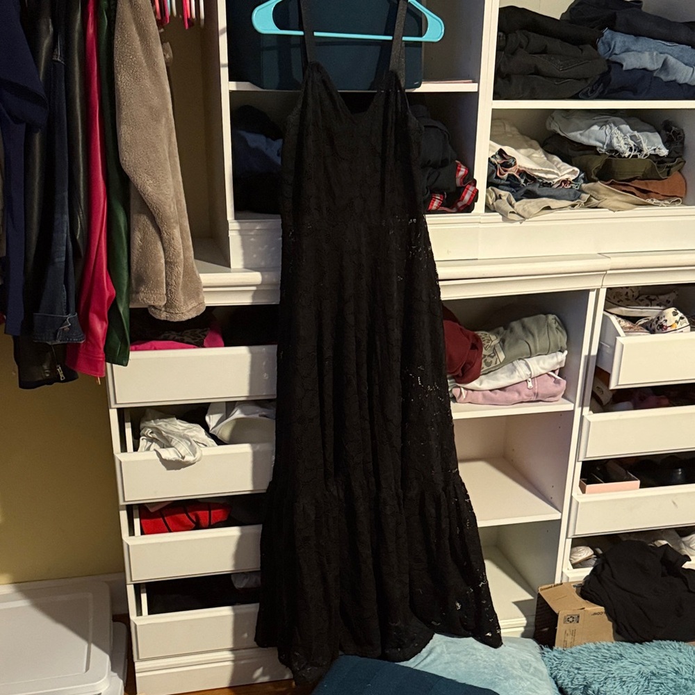 Rebel love clothing sheer lace dress size large fair condition